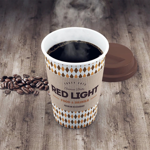 Vasos de Papel Desechables para <span class=keywords><strong>Café</strong></span> al por Mayor, 8oz, 12oz, 16oz, con Tapa, Personalizados con Logotipo, de Pared Simple, para Cafeterías - Product Image 1