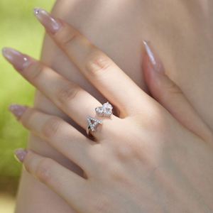 Dylam <b>Adjustable</b> a Initial <b>Ring</b> for Women 925 Sterling <b>Silver</b> Letters Love Heart Shape 5A Cubic Zirconia A-Z 26 Alphabet <b>Rings</b> - Product Image 3