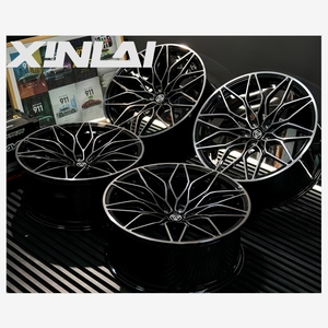 ล้อฟอร์จ XINLAI สีดำเงาแบบตาข่ายเว้าลึก ขนาด 19-22 นิ้ว 5x114.3 5x120 20 มม. ET 4 ชิ้น ใหม่ สำหรับรถสมรรถนะสูง - Product Image 5