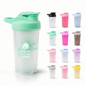 Custom Logo 500ML BPA Free Protein <b>Shaker</b> <b>Bottle</b> with Mixing Ball Portable Leakproof Sports Water Gym Fitness Shake Mixer Cup - Product Image 1