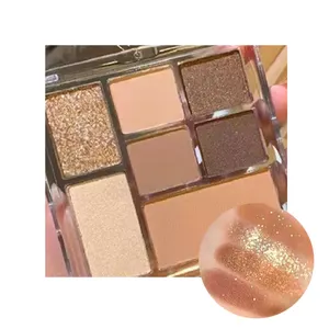 Biểu tượng tùy chỉnh bóng mắt Pallet 7 màu long lanh cao sắc tố nhãn hiệu riêng Eyeshadow Palette