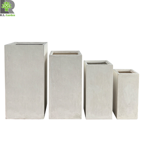 Chậu Ngoài Trời Trong Nhà Kiểu Cổ Điển Có Bề Mặt Nhuộm Tự Nhiên Hình Vuông Chậu Đất Sét Sợi Lớn Tùy Chỉnh - Product Image 3