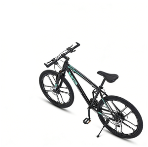 Vélo de montagne à cadre en alliage d'aluminium noir-vert, 21/24/27 vitesses, freins à disque, vélo à double usage pour adultes, pour les trajets quotidiens - Product Image 3