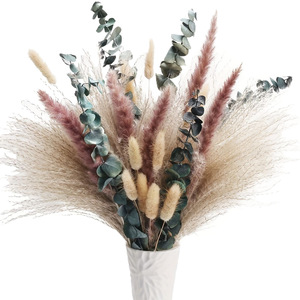 Bouquet de fleurs séchées artisanales très prisé, herbe de la pampa naturelle, accessoires de photographie transfrontaliers, cadeau décoratif pour hôtel - Product Image 5