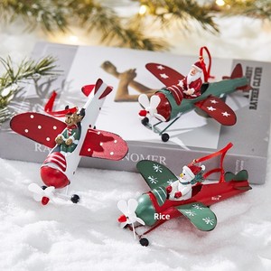 SYLVAN 2026 Nouvelle Décoration de Noël à suspendre en fer, motif Montgolfière, Père Noël et Élan, pour Arbre de Noël - Product Image 3