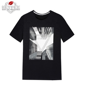 T-shirt imprimé personnalisé de haute qualité en gros 100% coton et polyester motif solide - Product Image 6