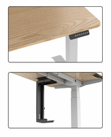 Tables électriques ergonomiques à double moteur bureau à hauteur réglable bureau stable avec pieds à 3 étages pour le bureau