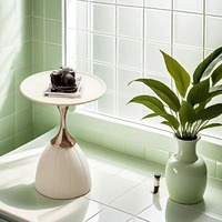 Petit mini meuble de salon luxueux Table basse ronde moderne d'intérieur nordique en métal pour canapé-lit