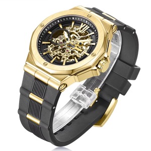Relojes Mecánicos de Pulsera con Diseño de Esqueleto para Hombre, Correa de Silicona, Relojes Deportivos Luminosos con Movimiento Automático - Product Image 6