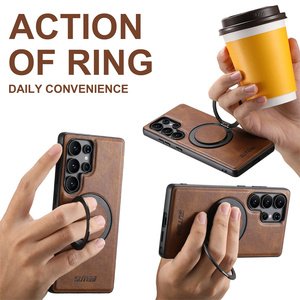 Étui de luxe en cuir huilé avec béquille pour téléphone portable Samsung S26 S25 S24 S23 Plus Ultra – Étui en cuir personnalisé - Product Image 2