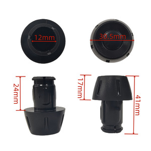 Bouchons de guidon de moto en caoutchouc, 12mm 30.5mm, noirs, durables, remplacement pour Yamaha Jog I New Fuxi 125 Saiying GT125 Xuying - Product Image 1