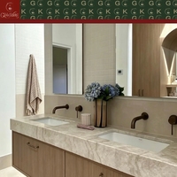 Dalle de quartzite naturel Taj Mahal pour îlot de cuisine, meuble-lavabo de salle de bain, panneau mural, escalier, baignoire, décoration intérieure