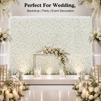 Panneau de fleurs d'hortensia artificielles denses en gros pour la décoration murale de mariages, maisons, fêtes, centres commerciaux et arrière-plans de vitrines, ornement floral