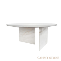 Table basse moderne et simple en marbre blanc naturel du Guangxi, plateau de vanité, pour salle à manger, salon, chambre, hôtel - Cammy Stone