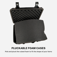 Vente d'usine 374*328*147 Boîtes de protection extérieures robustes en plastique PP Flightcase avec mousse personnalisée