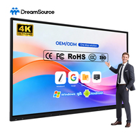 Pizarra Interactiva Inteligente con Pantalla LCD para Educación Científica, 4K UHD, 20-40 Puntos Táctiles, Sistema Operativo Android/Windows, Intel Core, Cámara de 48MP, para Escuelas