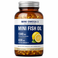 Compléments alimentaires Darwin OEM, huile de poisson végétalienne oméga-3 500 mg/1000 mg, 2 gélules par portion pour hommes, soutien immunitaire et anti-fatigue