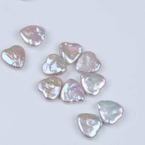 Perles d'eau douce naturelles en forme de cœur de 16-18 mm, perles semi-finies en vrac, vente directe du fabricant, vente en gros de perles baroques - Product Image 2
