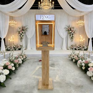 Cabina Telefonica per Matrimoni con Luce LED e Audio, NOVITÀ, Colore Beige, per <span class=keywords><strong>Libro</strong></span> degli Ospiti - Product Image 1