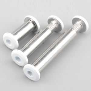 Hoge Kwaliteit Roestvrij Staal Platte Ronde Kop Zeskant Meubels Connector Bouten Schroeven En Mouw Vat Spalk Moer Wit Gelakt - Product Image 2