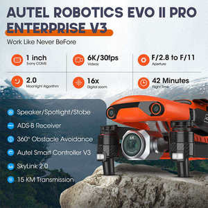 Autel Robotics EVO II Pro 6K Enterprise V3 Drone Industriale con Evitamento Ostacoli Omnidirezionale, Luce Stroboscopica, Altoparlante, 10m/<span class=keywords><strong>s</strong></span> - Product Image 6