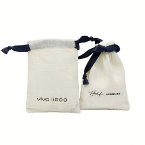 Bolsa de Algodón Resistente de 10x15cm, OEM ODM, Bolsa de Algodón de Lujo con Cordón, Bolsa para Joyería, para Empacar Lápiz Labial y Cosméticos - Product Image 1