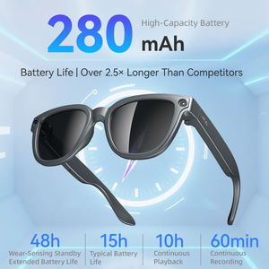 Lunettes intelligentes AI tendance avec caméra HD 8MP, enregistrement vidéo, traduction en temps réel, lecteur de musique, lunettes audio sportives - Product Image 3
