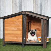 Maison d'extérieur en bois massif pour animaux de compagnie, grand, moyen et petit chenil, cour, villa, protection universelle contre le soleil, cages pour chiens