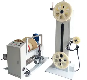 Large cable spool big cable drum rewinding unwind machine bobbin feeding machine with good price