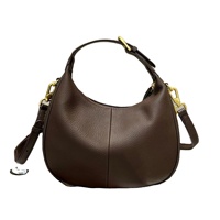 Sac demi-lune en bambou, sac souple en cuir PU souple, sac fourre-tout souple pour femme, sac en cuir Togo