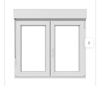 Ventana Oscilobatiente de PVC de Estilo Europeo con Vidrio Templado de Doble Acristalamiento y Persianas Enrollables a Precio de Mayoreo