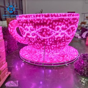 Decoración <span class=keywords><strong>de</strong></span> Luz LED <span class=keywords><strong>Gigante</strong></span> en Forma <span class=keywords><strong>de</strong></span> <span class=keywords><strong>Taza</strong></span> <span class=keywords><strong>de</strong></span> Té, Color Blanco Cálido, Iluminación <span class=keywords><strong>de</strong></span> Paisaje para Eventos Comerciales en Interiores y Exteriores para el Día <span class=keywords><strong>de</strong></span> Año Nuevo - Product Image 3