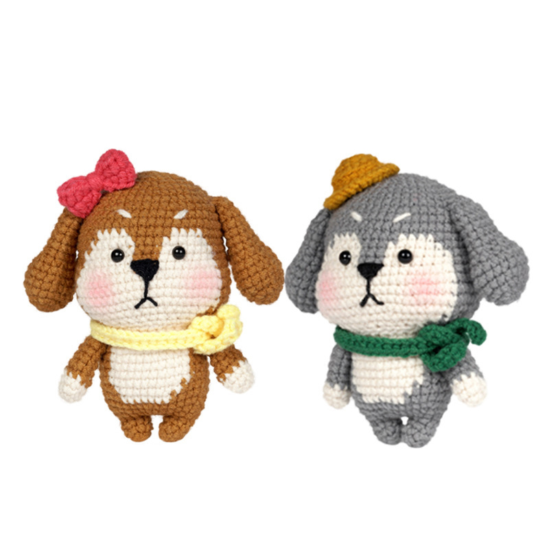 Вязаная шапка для собак ручной работы, набор для вязания крючком для собак, набор для рукоделия, полный набор для вязания крючком для начинающих