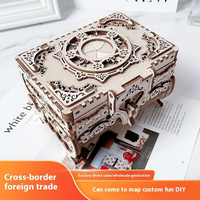 Kits de modèles de boîtes en bois antiques Adultes Adolescents Modèle mécanique découpé au laser Kit de construction artisanale mains bricolage Puzzle en bois 3D