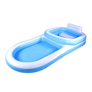 Piscina inflable de PVC para niños, ligera y portátil, con tobogán, rociador de agua, juguetes acuáticos para exteriores - Product Image 5