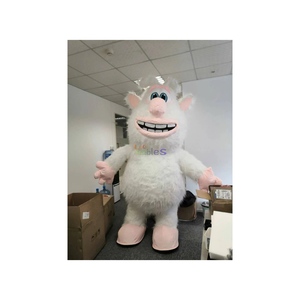 Disfraz Inflable de Mascota de <span class=keywords><strong>Booba</strong></span> el Rata, Blanco y Rosa, Disfraz de Mascota de Dibujos Animados para Adultos - Product Image 2