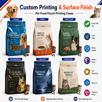 Pochettes à bec verseur pour aliments pour animaux de compagnie, haute barrière, étanches, refermables, imprimées sur mesure, pour aliments humides pour chiens et chats, aliments pour animaux, 250 ml, 500 ml