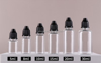 Tapón de plástico transparente para botella, tapón de rosca de 5ml, 8ml, 10ml, 15ml, 20ml, 30ml, 1oz