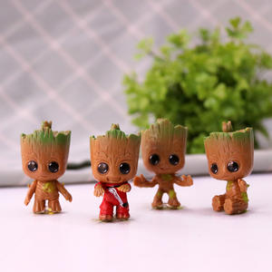 PVC dibujos animados <span class=keywords><strong>Groot</strong></span> 4 unids/set dibujos animados paisaje árbol hombre decoración monstruo Anime figura - Product Image 1