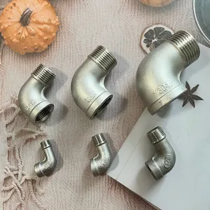 304 stainless steel inner and outer wire elbow 90 degrees right Angle inner and outer thread plumbing fittings wholesale