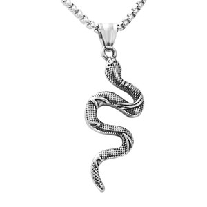 <b>Snake</b> Pendant Necklace Stainless Steel Men's Animal Retro Punk Style 190109 - Product Image 4