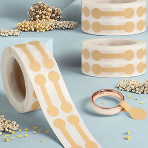 Best-Seller Kraft Paper Adhesive Stickers for Jewelry Accessories 500pcs/Roll Customizable <b>Ring</b> Necklace Earrings <b>Watch</b> Eyewear - Product Image 3