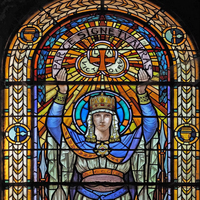 Panneau décoratif en vitrail pour église, verre artistique stratifié solide sur mesure, pour chambre, salon, hôtels, villas, salle à manger, intimité