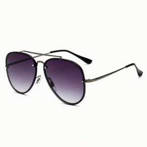 Lunettes de soleil œil de chat surdimensionnées vintage pour femmes, dégradées, protection UV400, monture métallique, style pilote, pour hommes, collection 2022 - Product Image 1