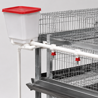 Nouvelle cage à batterie galvanisée robuste de type H à 4 niveaux pour élevage de poules pondeuses