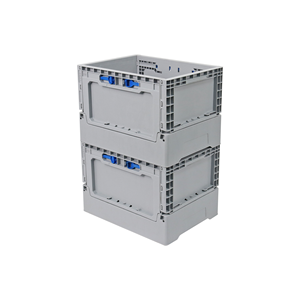 EU規格準拠のプラスチック製折りたたみ式コンテナ、物流保管および倉庫整理用の折りたたみ式積み重ね可能クレート - Product Image 4