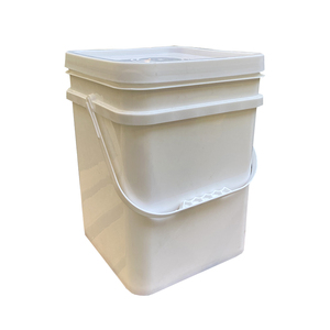 Seau rectangulaire en <span class=keywords><strong>plastique</strong></span> recyclé d'<span class=keywords><strong>occasion</strong></span> à vendre, 18 l, blanc transparent, baril en <span class=keywords><strong>plastique</strong></span> pour l'eau - Product Image 4