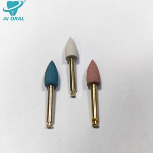 Kit de polissage dentaire électrique Ai Oral pour composites, 6 pièces, comprenant : disques diamantés RA 14mm, système de roues, brosse spirale flexible, polisseurs en caoutchouc et fraises - Product Image 2