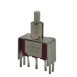 P8701-NCQ-S20-H 1A 125VAC 28VDC Red switch toggles with S20 vertical support bracket