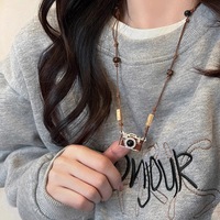 Nouveau Design Mini Collier Caméra Cachée en Acier Inoxydable